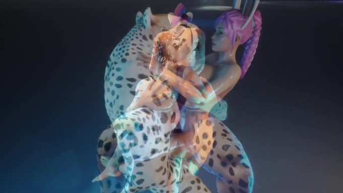 Busty Woman Gets Rammed By A Leopard