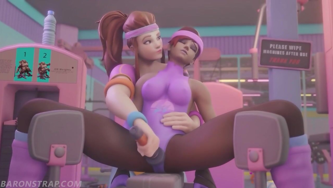 Brigitte And Sombra Pleasure Each Other’s Pussy In The Gym