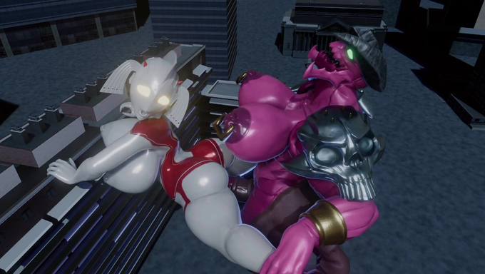 Ultraman Takes Baron Of Hell's Monster Dick