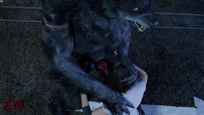 Jill Valentine Gets Mouthfucked By A Werewolf