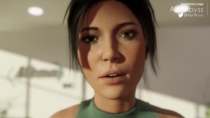 Lara Croft Receives A Pounding On The Table