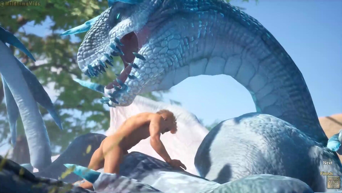 Horny Human With Giant Cock Fucks An Ice Dragon