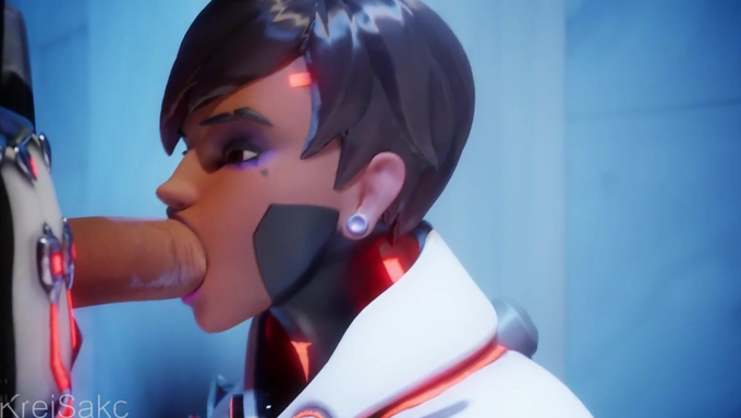 Sombra Deepthroats Reaper's Cock And Takes A Facial