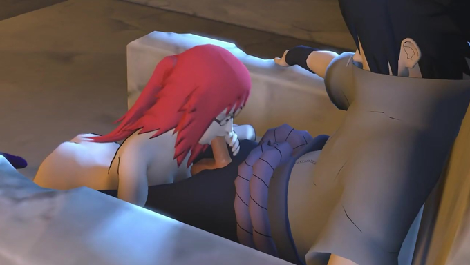 Karin Uzumaki Blows Sasuke Uchiha's Dick Before Riding Him