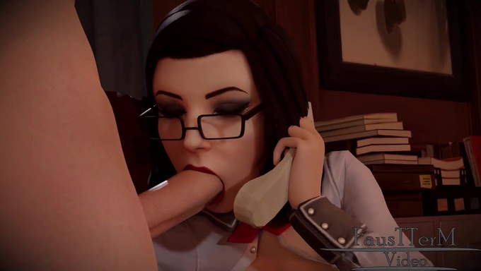 Elizabeth Comstock Sucks A Dick While On A Call