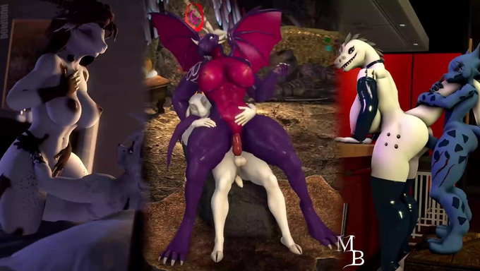 Hot Furries Love To Bounce On Different Cocks