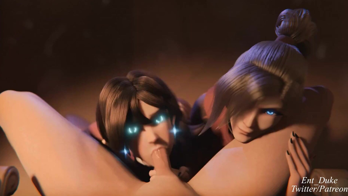 POV Threesome Featuring Mercy And Kiriko