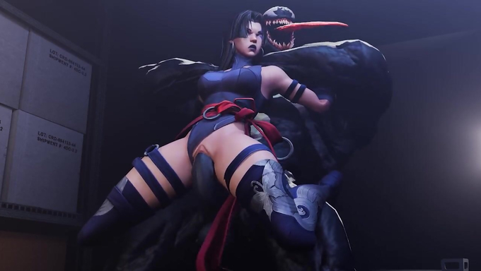 Psylocke Gets Creampied And Bred By Venom's Alien Cock