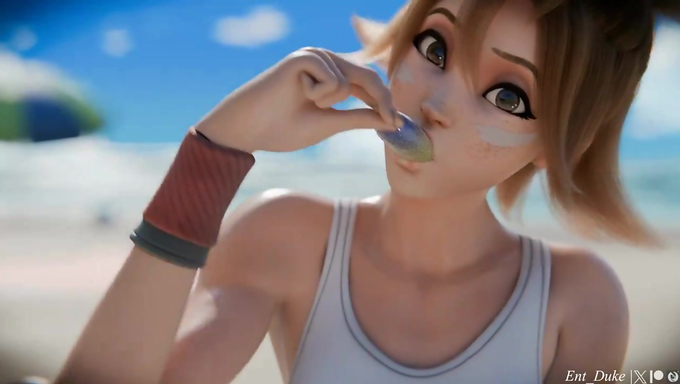 Lifeguard Kiriko Gets Creampied On The Beach