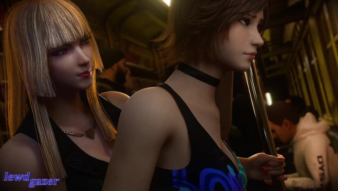 Lili Sneakily Finger Fucks Asuka Kazama's Wet Pussy In A Train