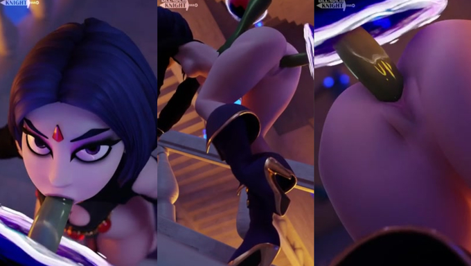 Raven Enjoys A Cock From Another Dimension