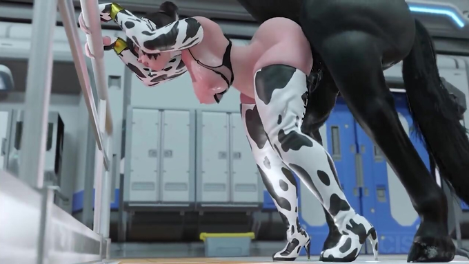 Mei-Ling Zhou Gets Rammed And Bred By A Horse