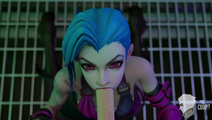 Jinx Sucks A Big Cock And Swallows His Cum