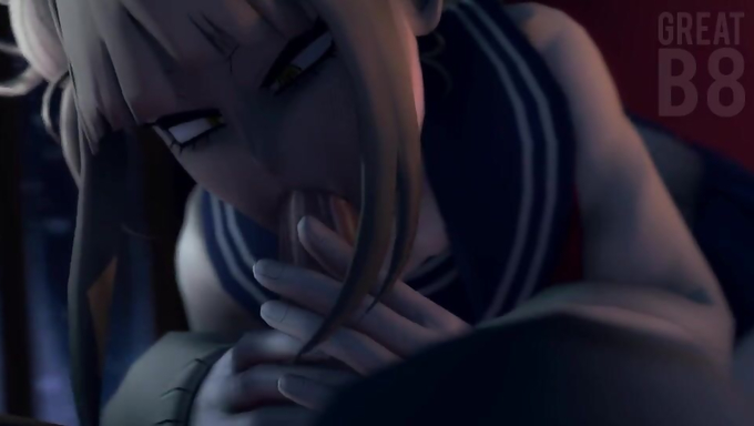 Futa Himiko Toga Face Fucks Izuku Midoriya And Gives A Massive Cum In His Mouth