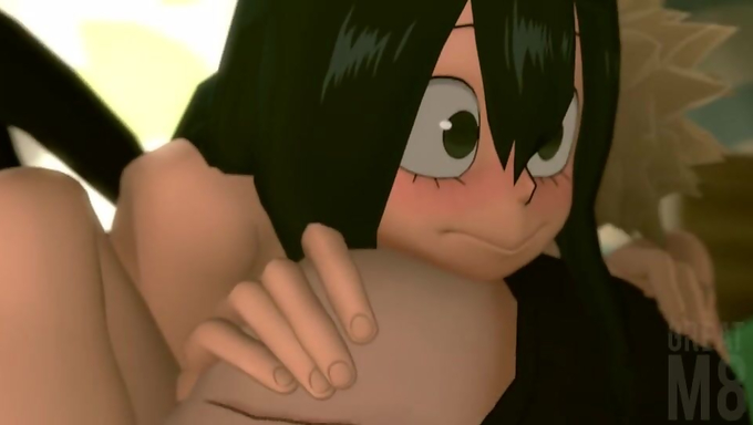 Tsuyu Asui Receives A Creampie From Katsuki Bakugo