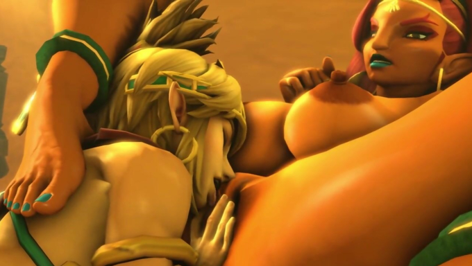 Urbosa Gets Licked And Nailed By Link