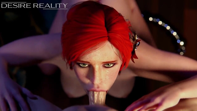 Busty Triss Merigold Gets Naked And Sucks A Big Cock