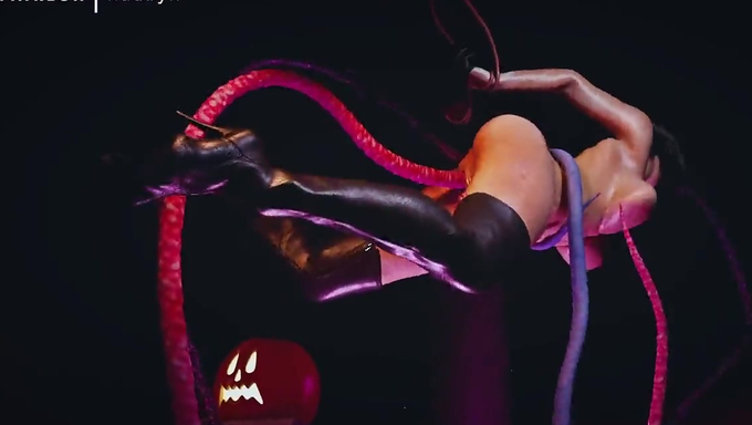 Ada Wong Gets Restrained And Double Penetrated By Tentacles