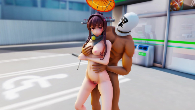 Yamato Gets Fucked While Standing In The Parking Lot