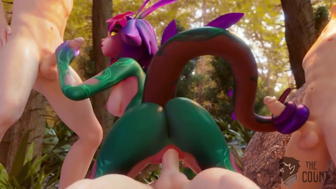 Neeko Takes Three Big Cocks And Gets Creampied In Her Pussy And Ass