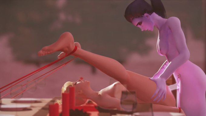 Widowmaker Fucks Mercy With Her Strap-On Then Licks Her Pussy