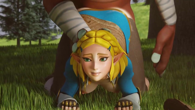 Princess Zelda Submits To A Bokoblin And Gets Creampied
