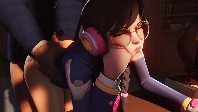 D.Va Gets Punished And Banged In The Principal’s Office