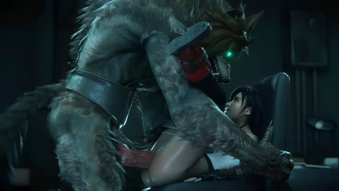 Tifa Lockhart Gets Fucked By Cloud Strife In A Werewolf Form
