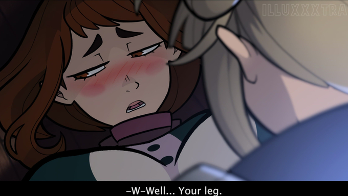 Ochaco Uraraka And Himiko Toga Lesbian Encounter In A Warehouse