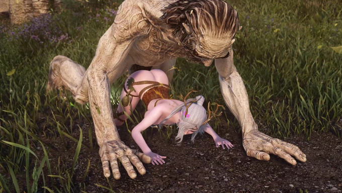 Nerifina Gets Rammed By Monsters In The Forest