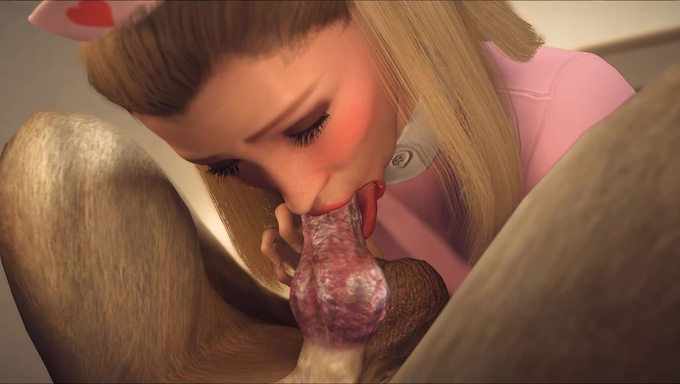 Nurse Daisy Blows And Rides A Dog's Cock