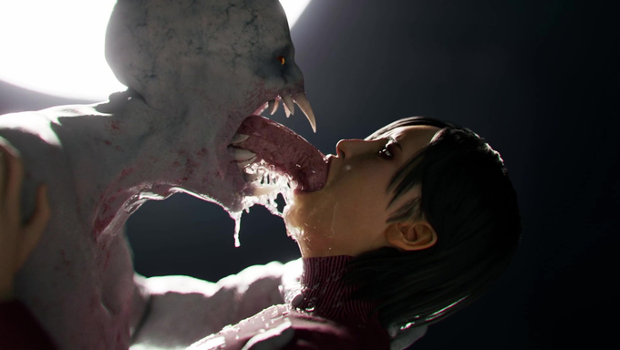 Ada Wong’s Throat Gets A Tongue Massage From A Zombie