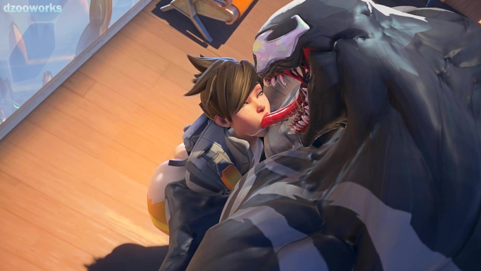 Tracer Gets Pounded Hard By Venom's Thick Cock