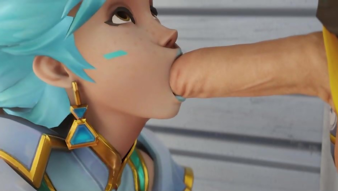 Tracer Sucks And Extracts Cum From Hanzo