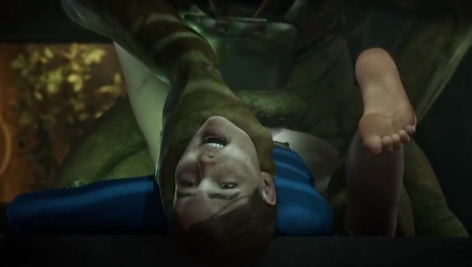 Super Mutant Drills Ellie Williams In Her Vault Girl Suit