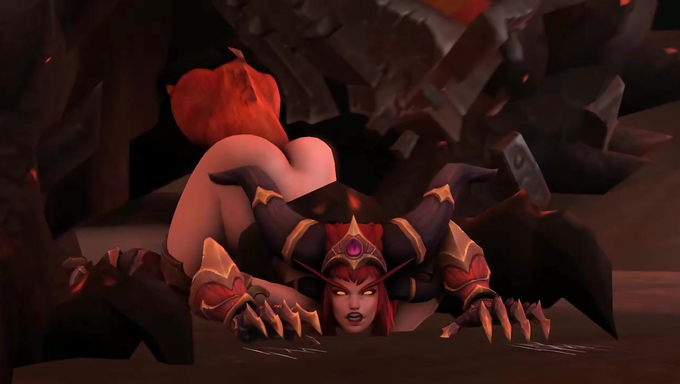 Alexstrasza Bends Over And Gets Pounded By A Black Dragon