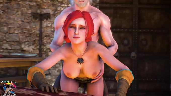 Triss Merigold And Geralt Have Sex While Ciri Masturbates Under The Blanket