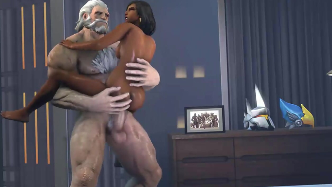 Pharah Gets Carried And Banged By Reinhardt