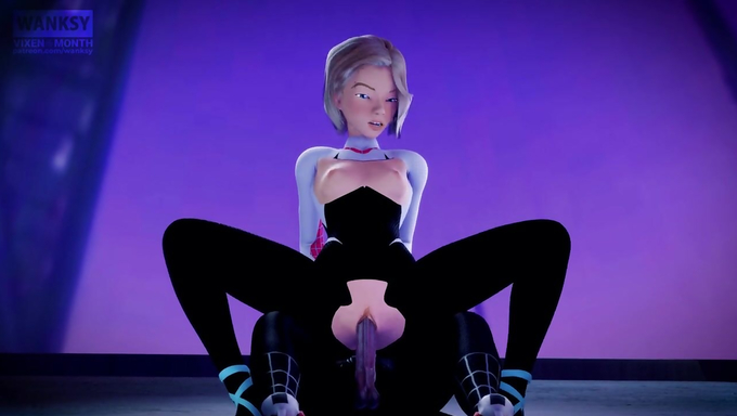 Gwen Stacy Gets Nailed By Miles Morales On The Rooftop
