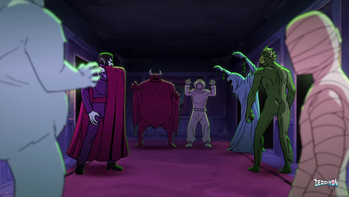 Velma Dinkley And Daphne Blake Get Brutally Gangbanged By Horny Monsters In A Haunted House