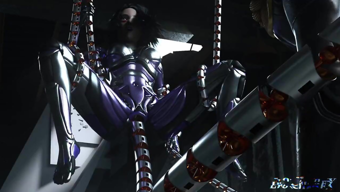 Alita Gets Restrained And Pleasured By Ballerina Bot's Tentacles