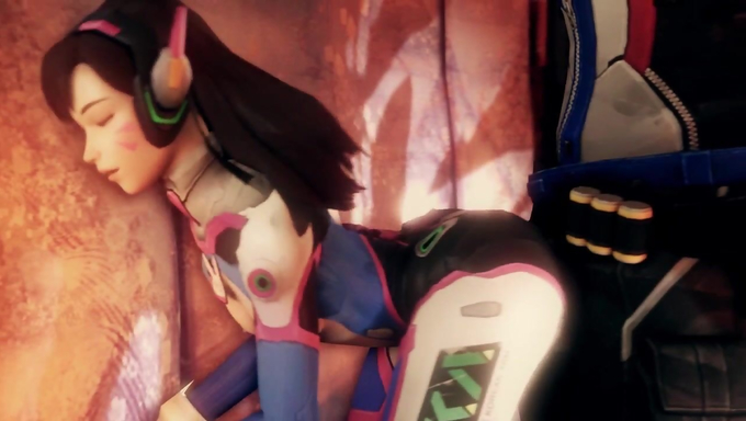 D.Va Gets Fucked By Soldier 76 And Gives Handjobs To Lucio And Genji