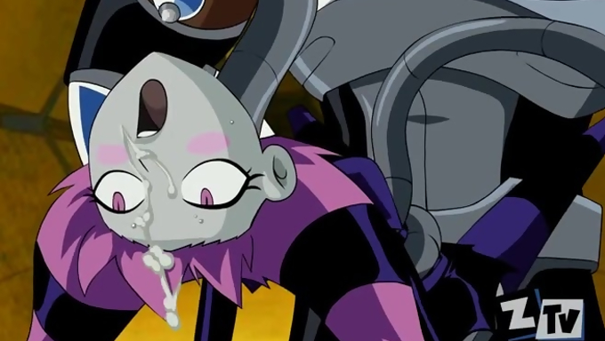Jinx Teases Cyborg Then Gets Roughly Fucked And Creampied In Every Hole