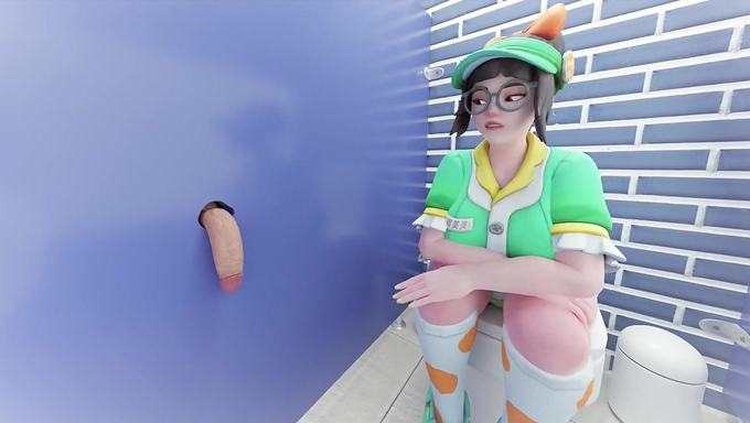 Mei Encounters A Big Cock In The Toilet Then Sucks And Strokes It Until She Receives A Massive Facial