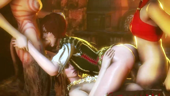 Shani Gets Gangbanged By Futanari Succubi