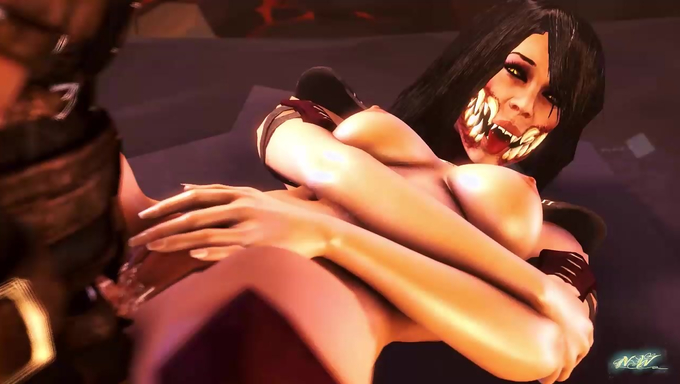 Scorpion Finishes Mileena Off With His Anal Creampie