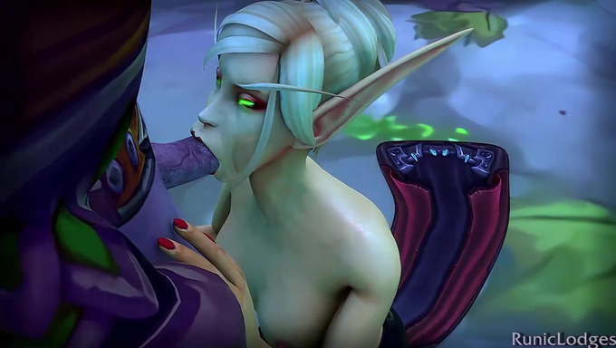 Blood Elf Drops To Her Knees Then Sucks Off A Stealth Rogue