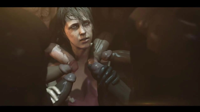 Quiet Gets Roughly Gangbanged In A Dark Area