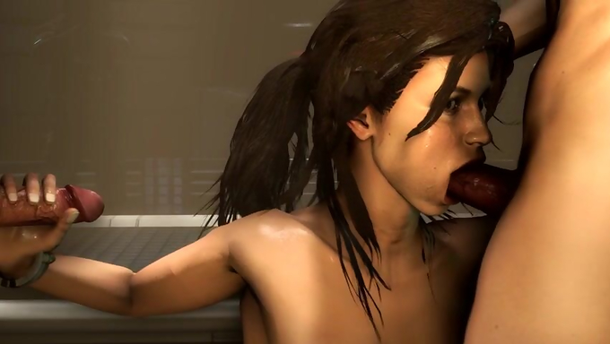 Xenomorph Fucks Restrained Lara Croft And Gives Her An Alien Cum