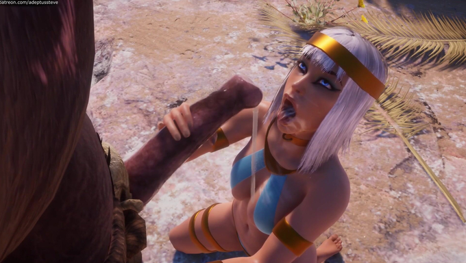 Tanya Tastes And Swallows The Minotaur's Cum